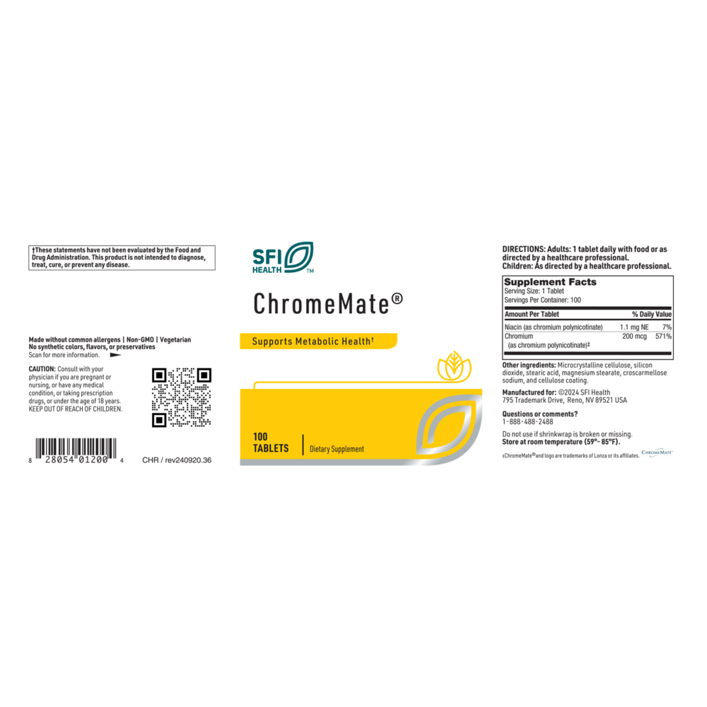 Klaire Labs/SFI Health ChromeMate® — view 2