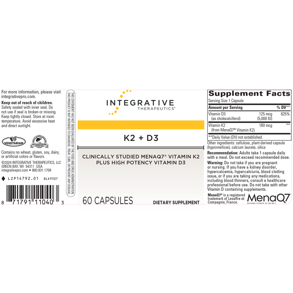 Integrative Therapeutics K2+D3 — view 2