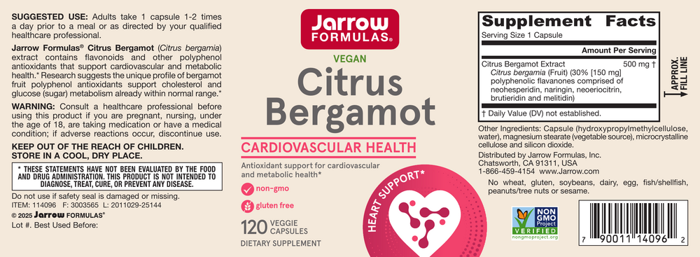 Jarrow Formulas Citrus Bergamot — view 2