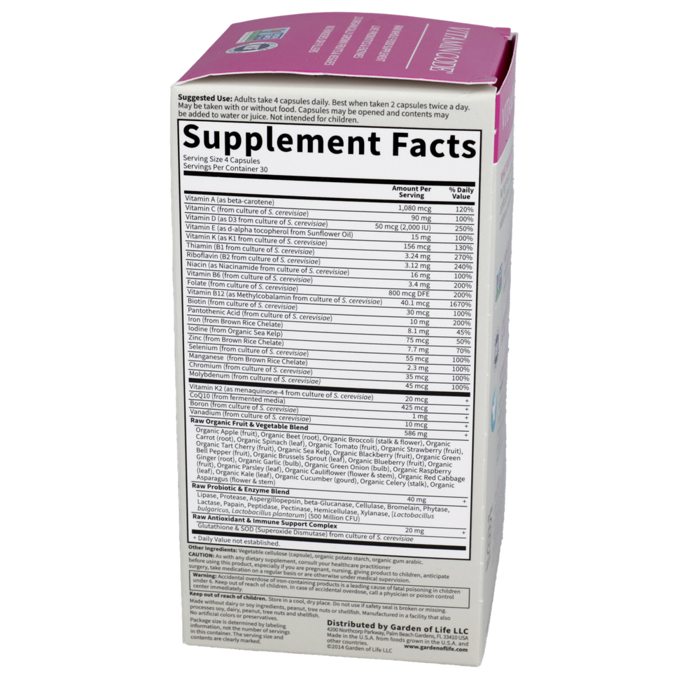 Garden of Life Vitamin Code Women Multivitamin Capsules — view 2