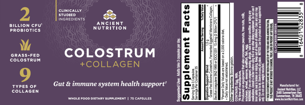 Ancient Nutrition Colostrum + Collagen Capsules, Gut & Immune System Health — view 2