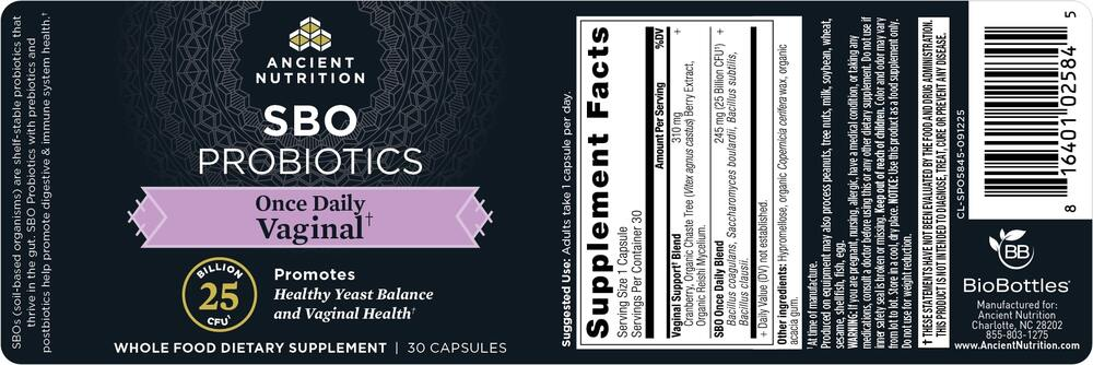 Ancient Nutrition SBO Probiotics Vaginal Once Daily — view 2