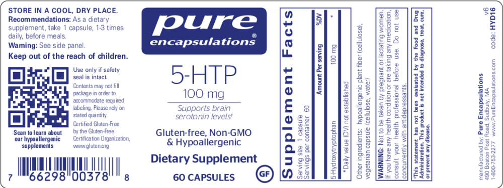 Pure Encapsulations 5-HTP 100mg — view 2
