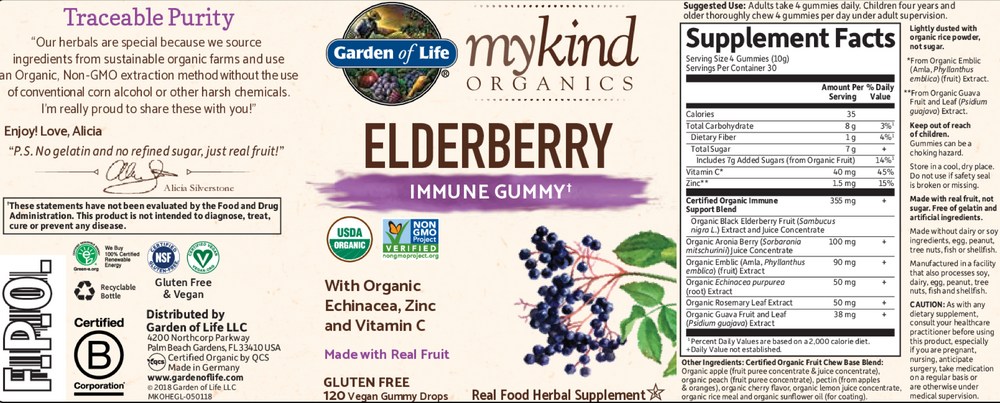 Garden of Life myKind Organics Elderberry — view 2