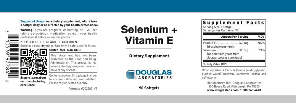Douglas Labs Selenium + Vitamin E Formula — view 2