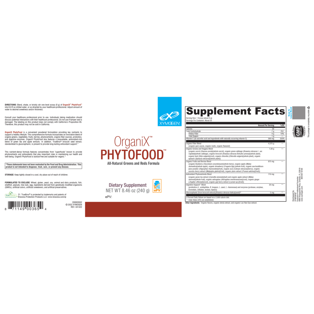 Xymogen OrganiX Phytofood — view 2