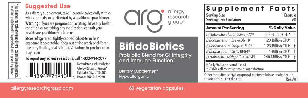 Allergy Research Group Bifido Biotics — view 2