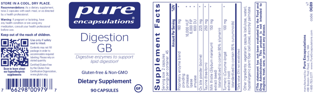 Pure Encapsulations Digestion GB — view 2
