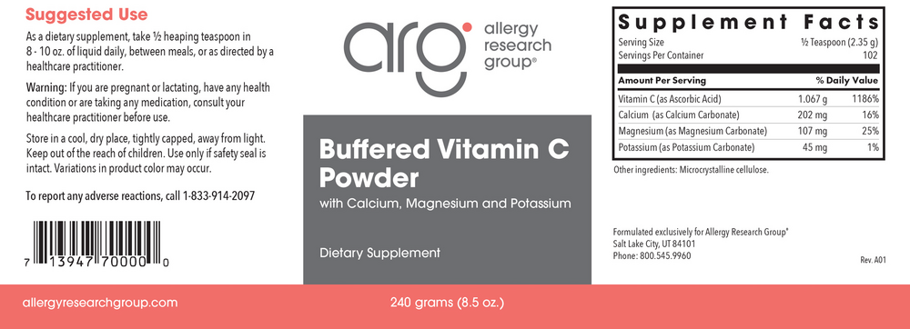 Allergy Research Group Buffered Vitamin C Powder — view 2