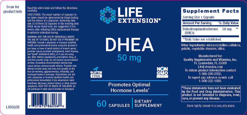 Life Extension DHEA 50mg — view 2