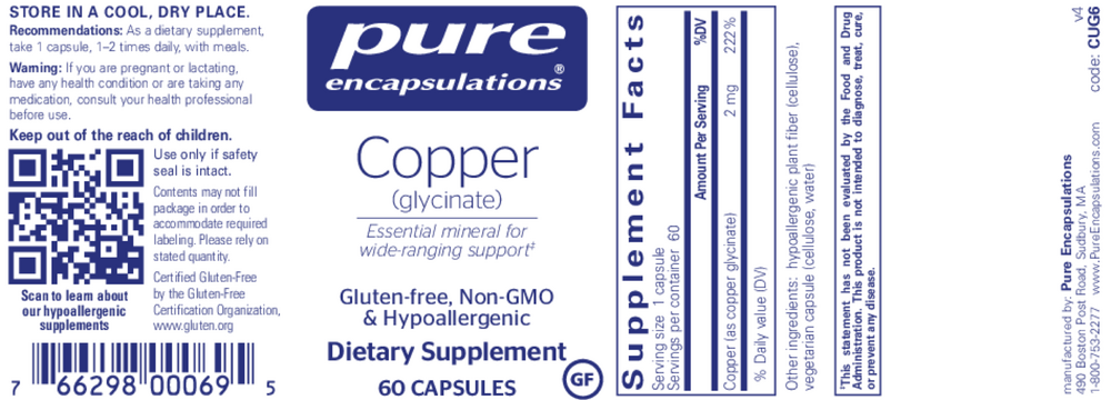 Pure Encapsulations Copper (Glycinate) — view 2