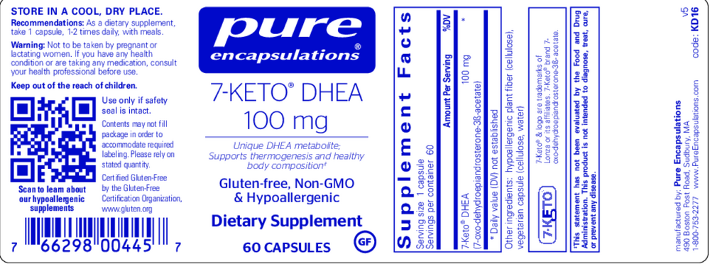 Pure Encapsulations 7-Keto DHEA 100mg — view 2
