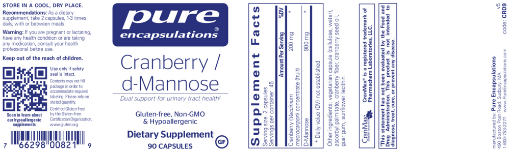 Pure Encapsulations Cranberry/D-Mannose — view 2