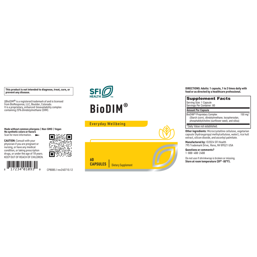 Klaire Labs/SFI Health BioDIM 150mg — view 2