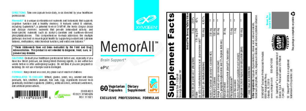 Xymogen MemorAll — view 2