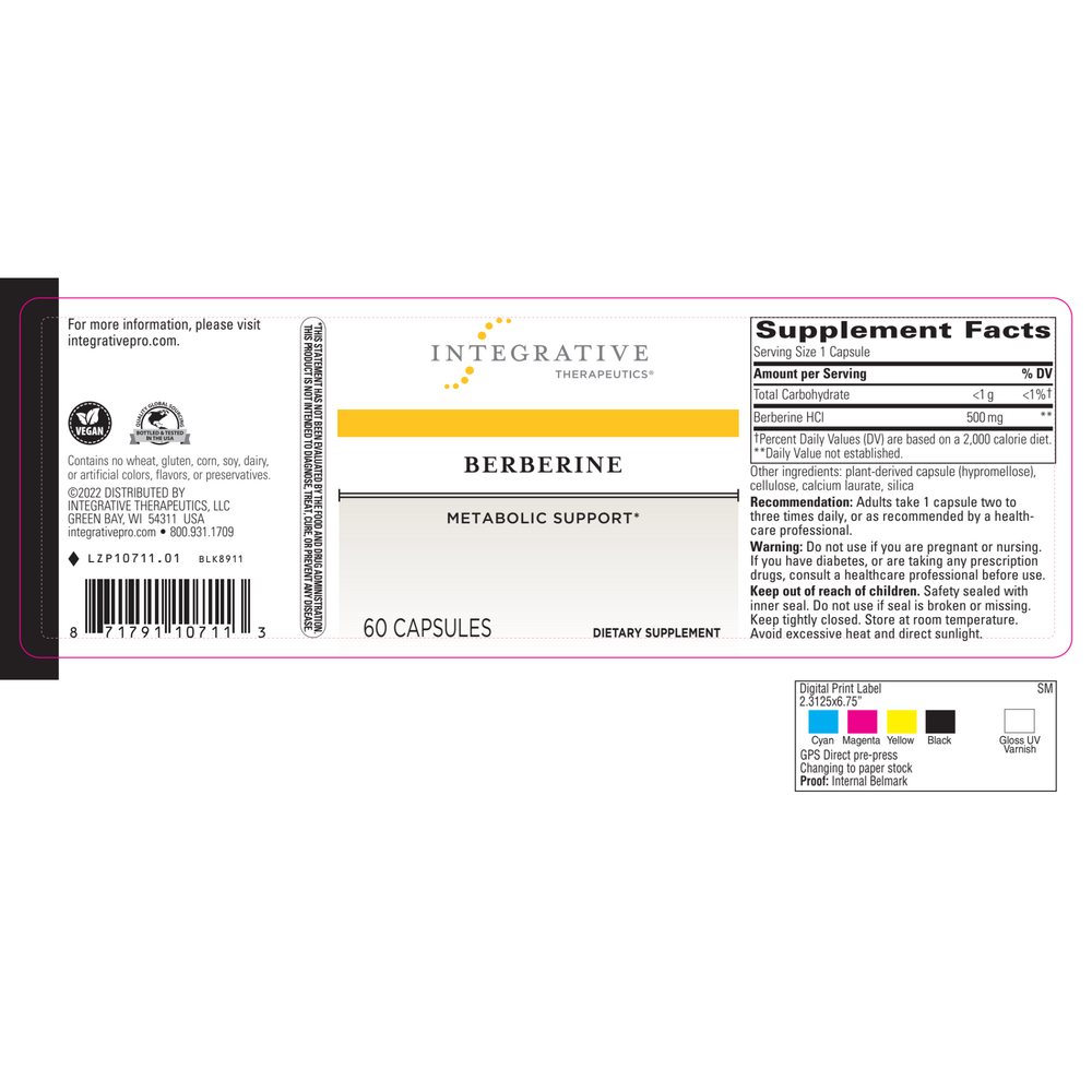 Integrative Therapeutics Berberine 500mg — view 2