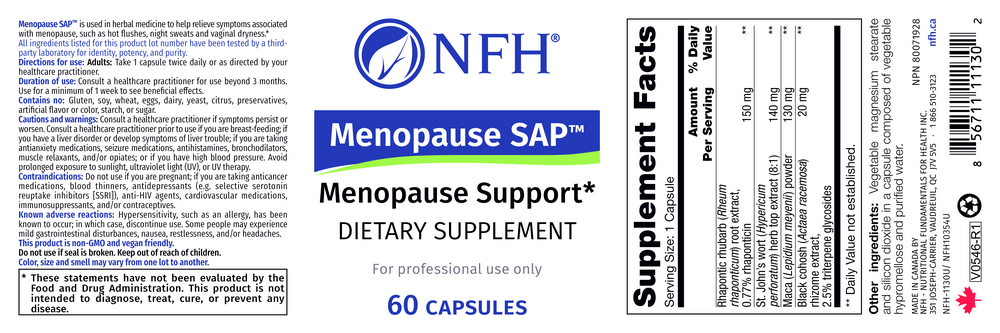 Nutritional Fundamentals for Health Menopause SAP — view 2