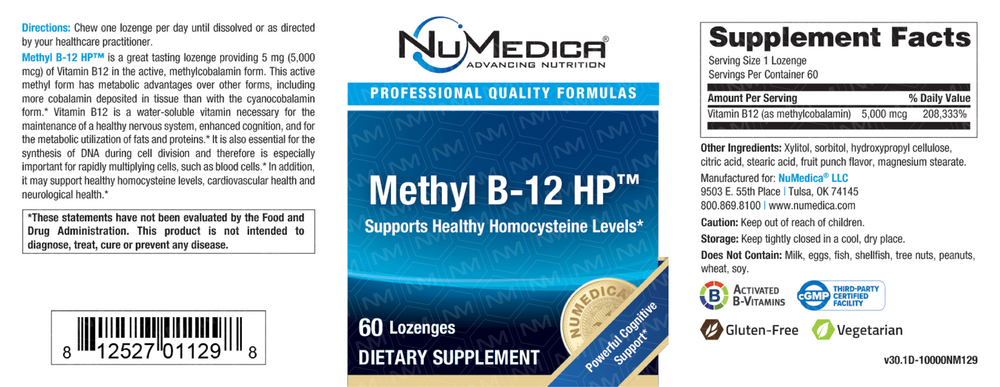 NuMedica Methyl B-12 HP™ Lozenges — view 2
