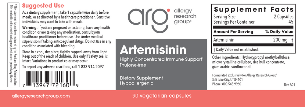 Allergy Research Group Artemisinin — view 2