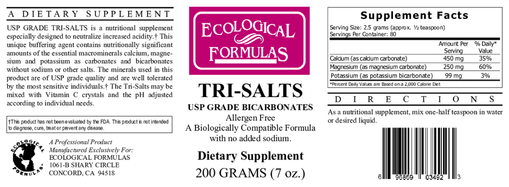 Ecological Formulas/Cardiovascular Research Tri-Salts — view 2
