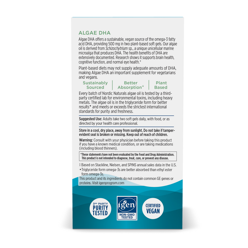 Nordic Naturals Algae DHA — view 2