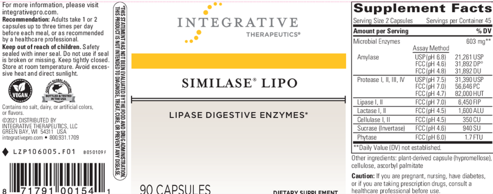 Integrative Therapeutics Similase® Lipo — view 2