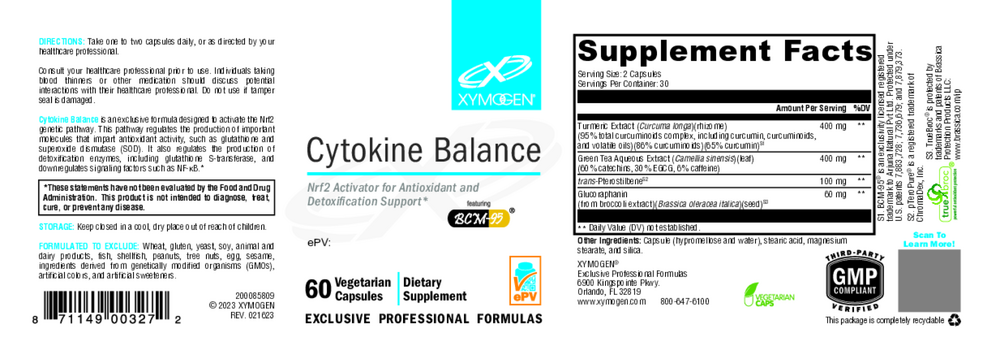 Xymogen Cytokine Balance — view 2