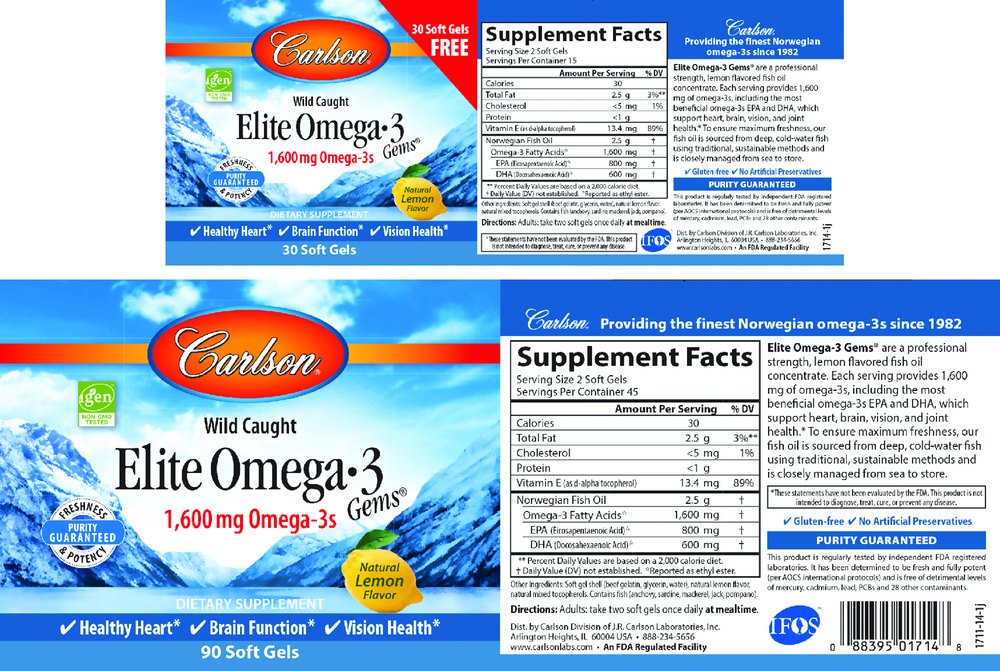 Carlson Labs Elite Omega 3 Gems — view 2