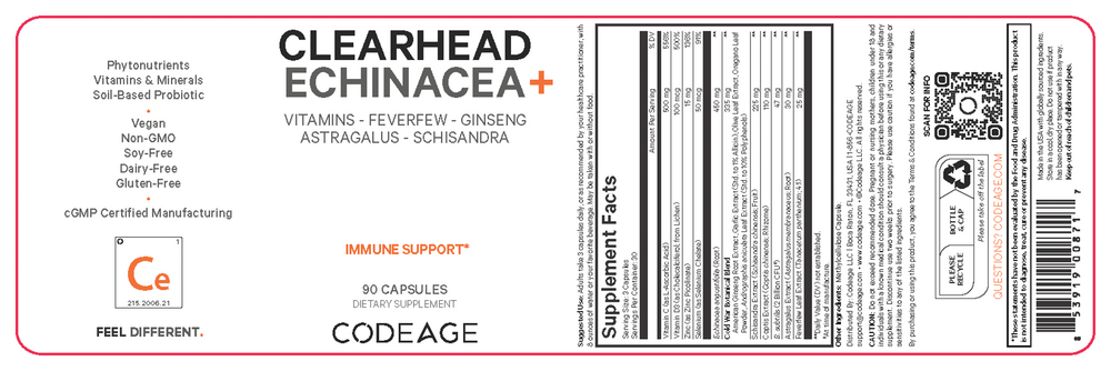 Codeage Clearhead Echinacea - Immune Support — view 2