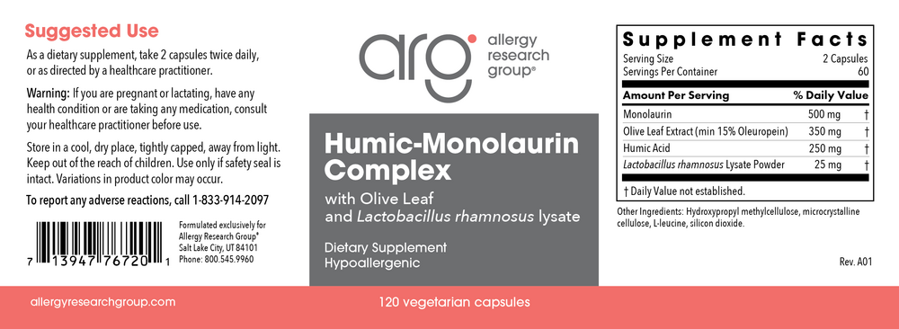 Allergy Research Group Humic-Monolaurin Complex — view 2