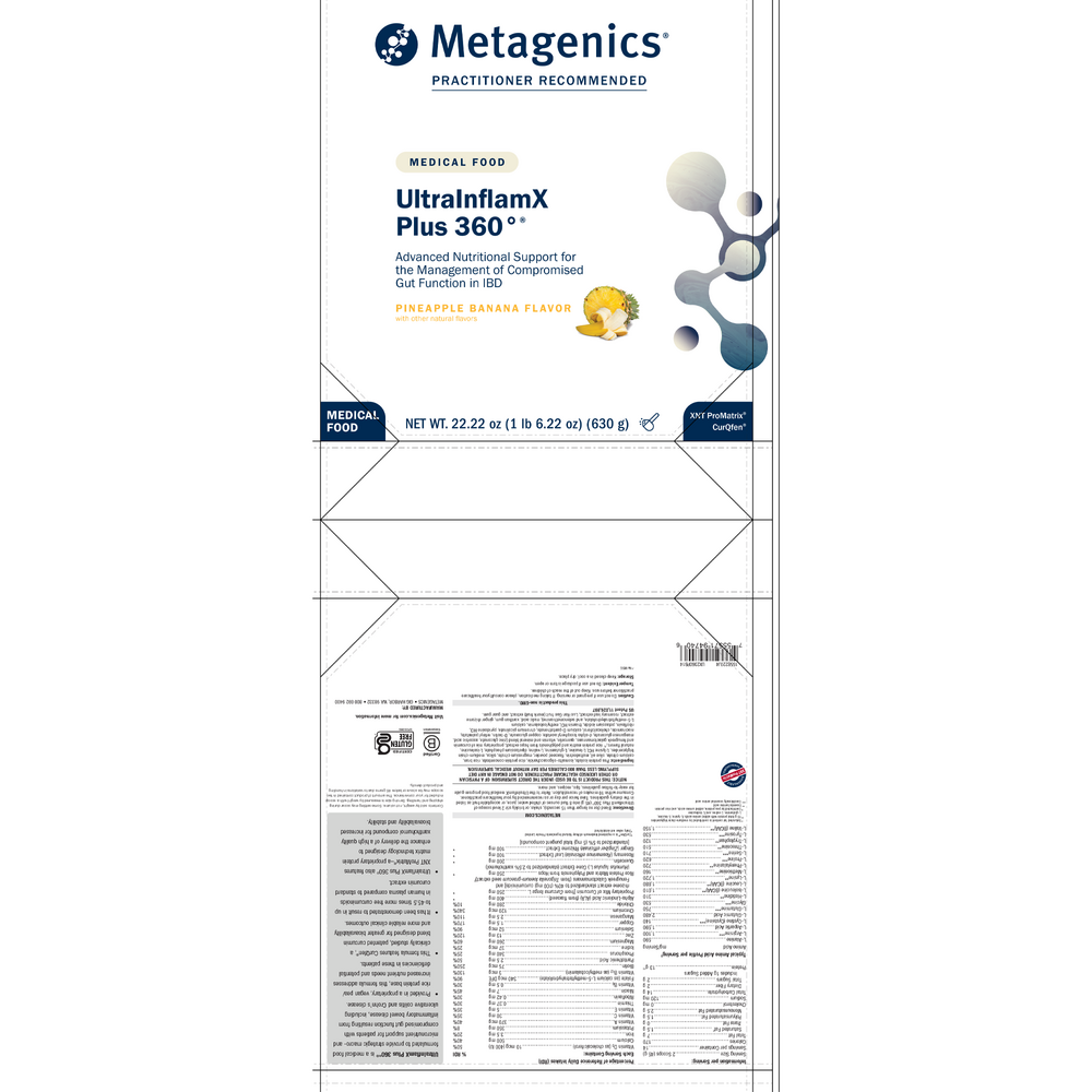 Metagenics UltraInflamX Plus 360°®, Pineapple Banana — view 2