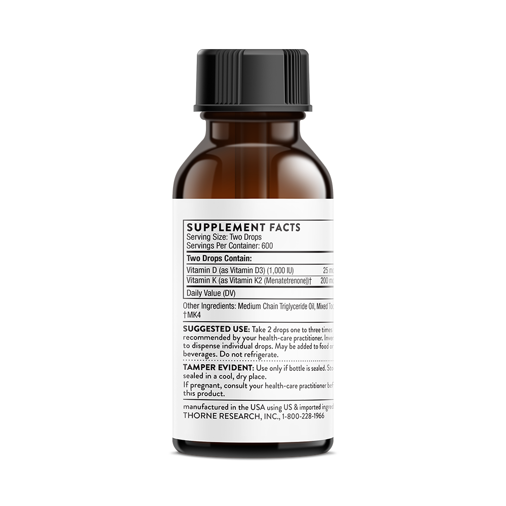 Thorne Vitamin D + K2 Liquid — view 2