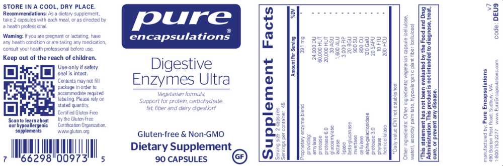 Pure Encapsulations Digestive Enzymes Ultra — view 2