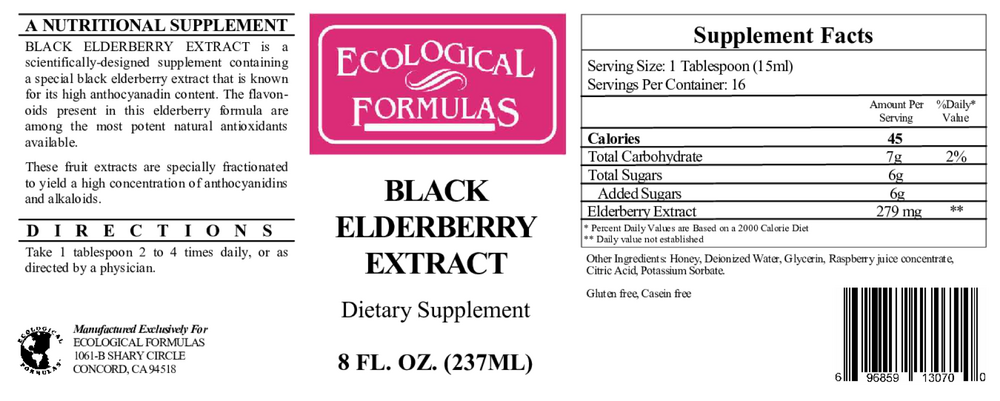 Ecological Formulas/Cardiovascular Research Black Elderberry Extract — view 2