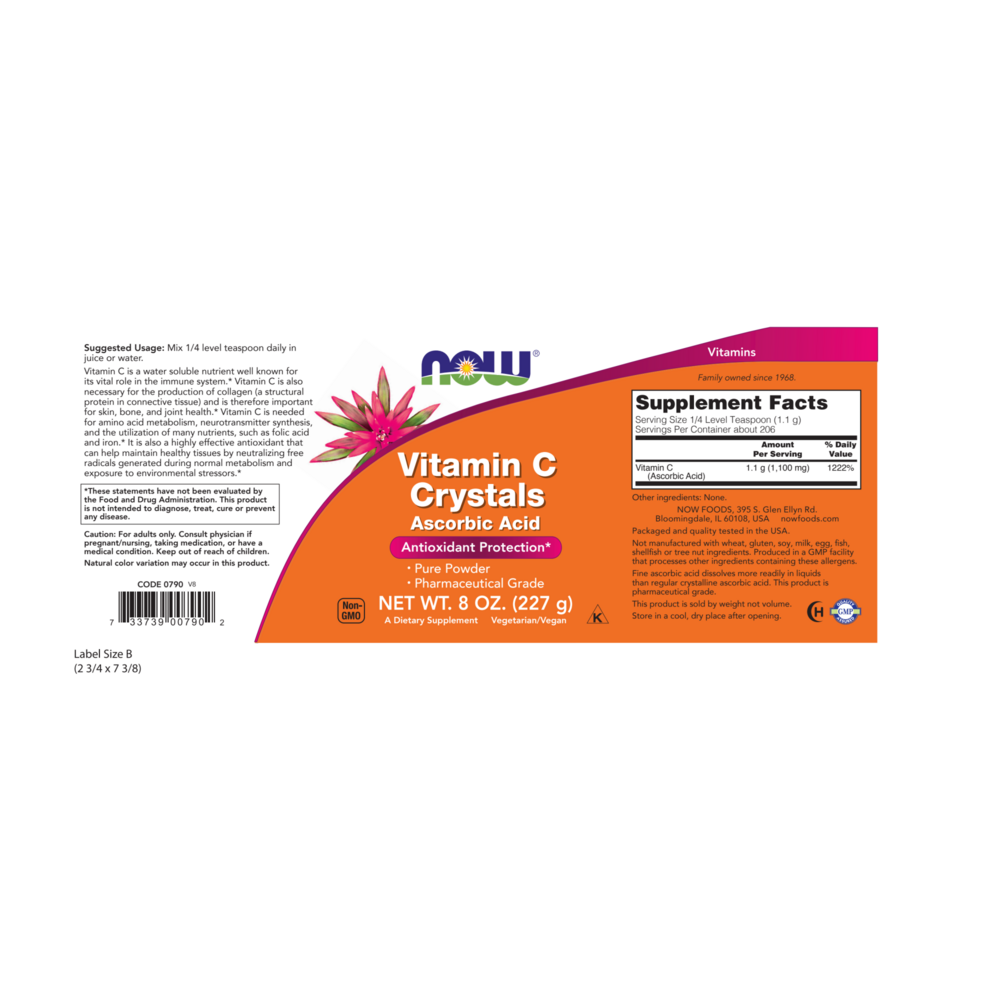 NOW Foods Vitamin C Crystals — view 2