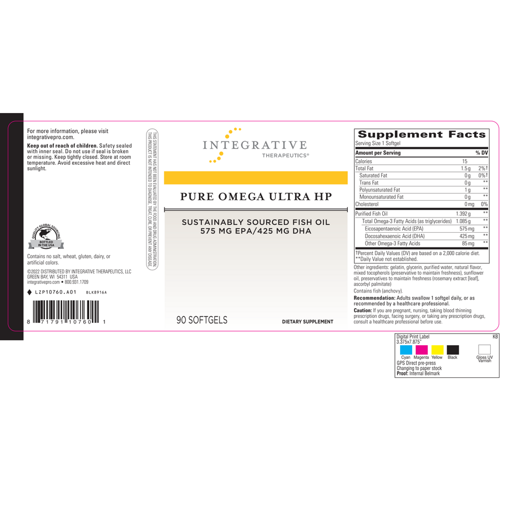 Integrative Therapeutics Pure Omega Ultra HP Softgels — view 2