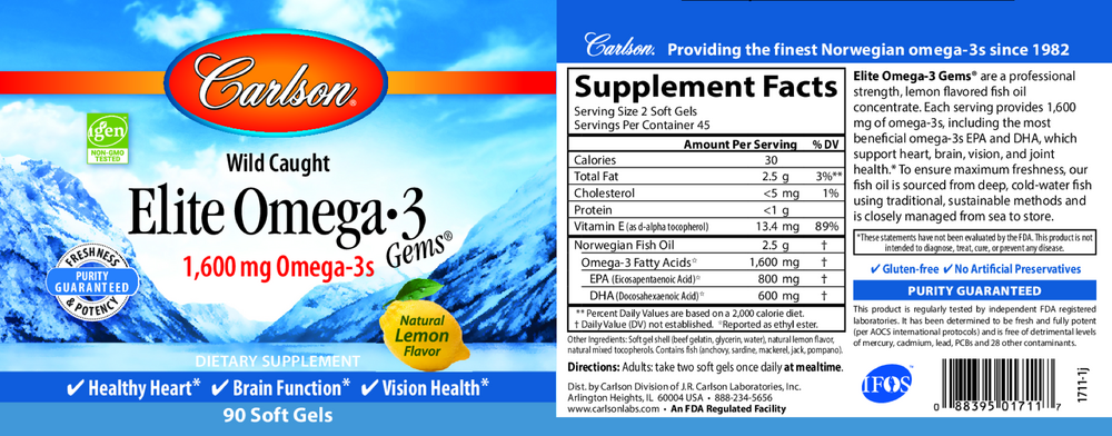 Carlson Labs Elite Omega — view 2