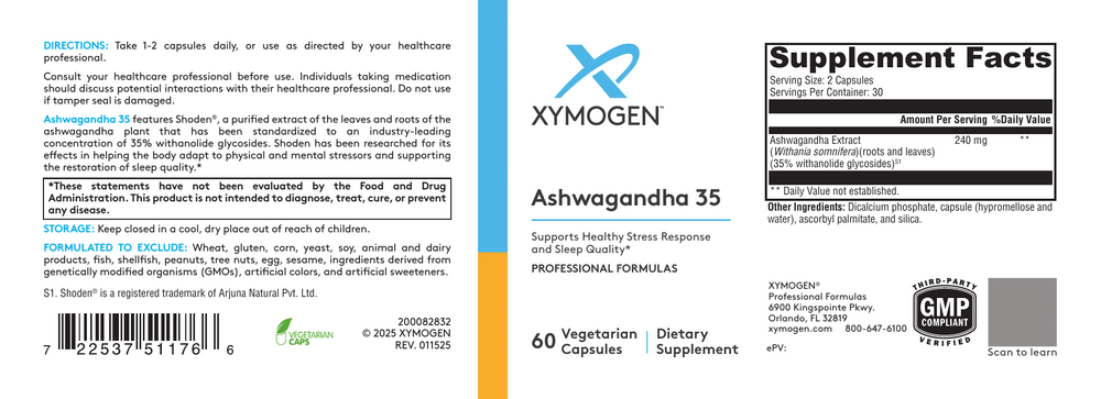 Xymogen Ashwagandha 35 — view 2
