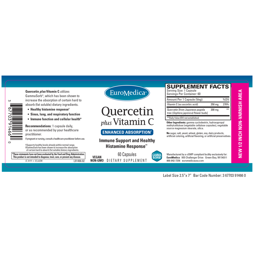 EuroMedica Quercetin Plus Vitamin C — view 2