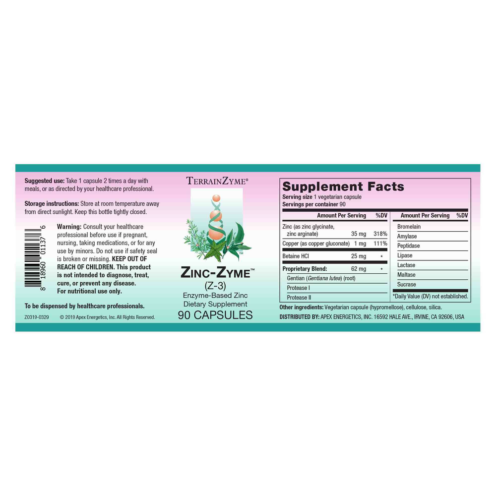 Apex Energetics, Inc Zinc-Zyme™ — view 2