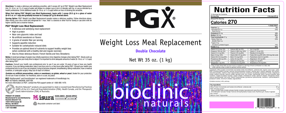 Bioclinic Naturals PGX WeightLoss Meal Replacement Chocolate — view 2