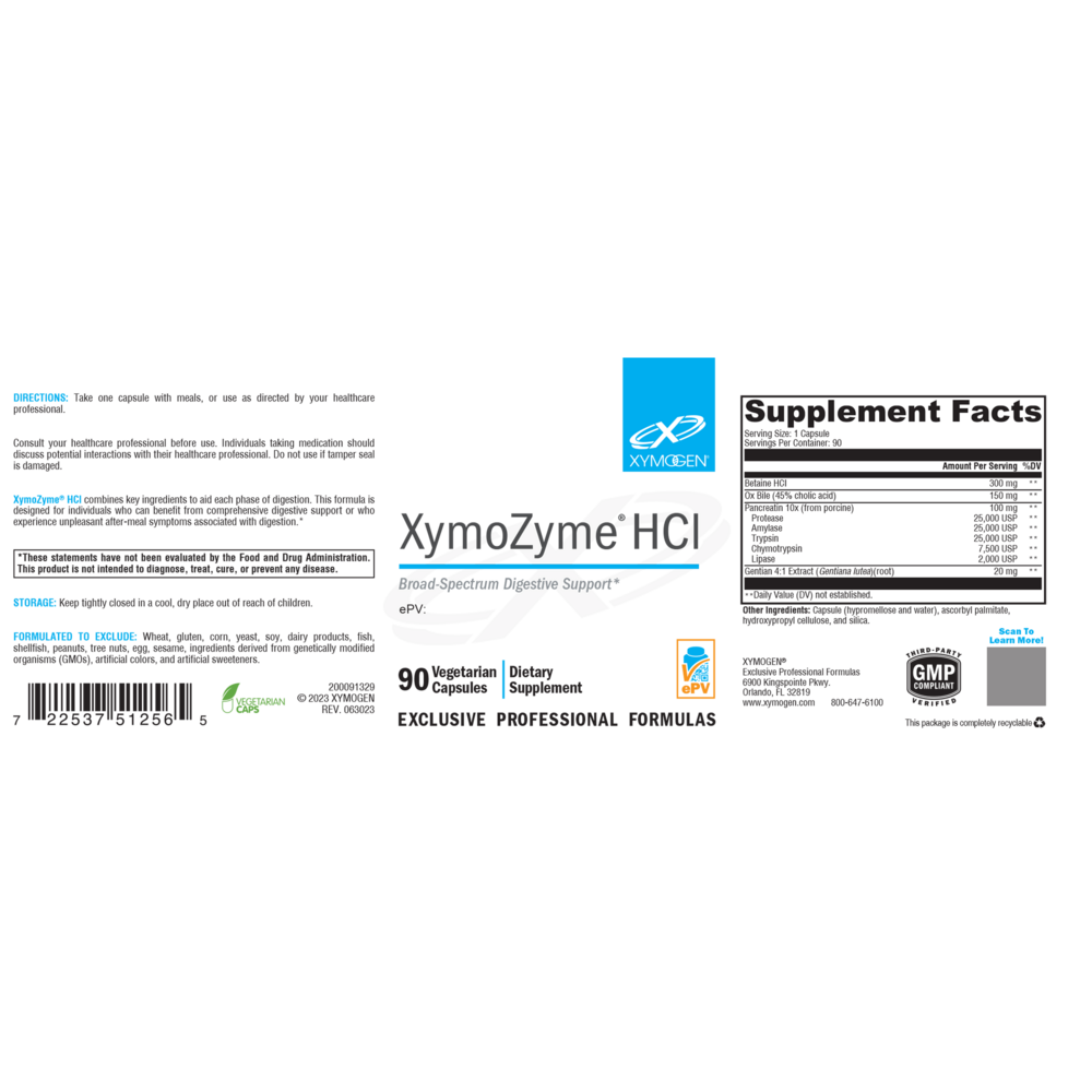 Xymogen XymoZyme HCI — view 2