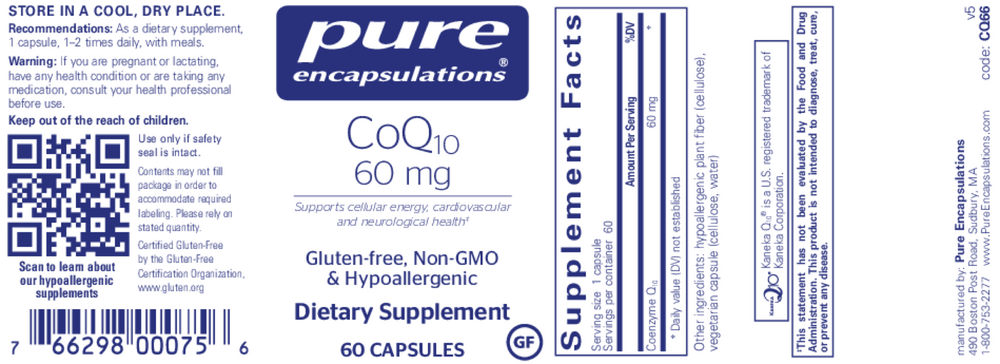 Pure Encapsulations CoQ10 60mg — view 2