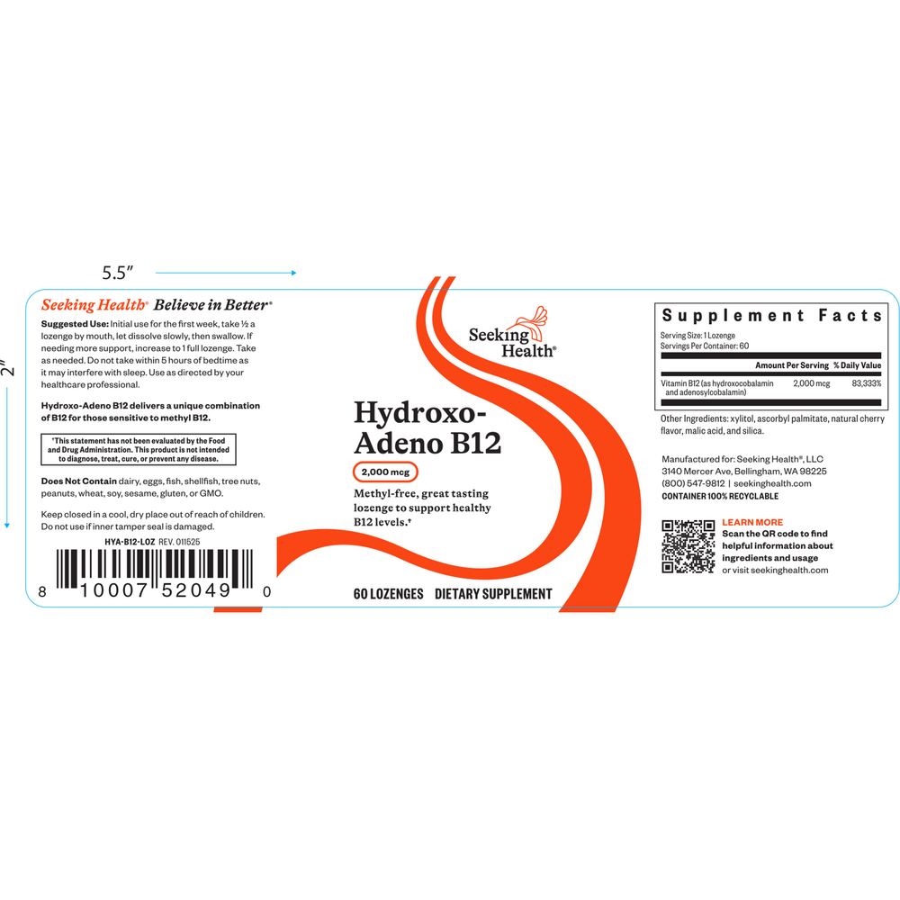 Seeking Health Hydrox-Adeno B12 — view 2