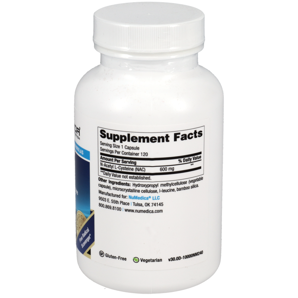 NuMedica NAC (N-Acetyl L-Cysteine) — view 2