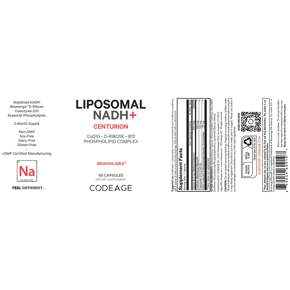 Codeage Liposomal NADH+ — view 2