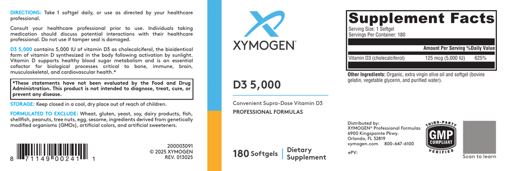 Xymogen D3 5000 — view 2