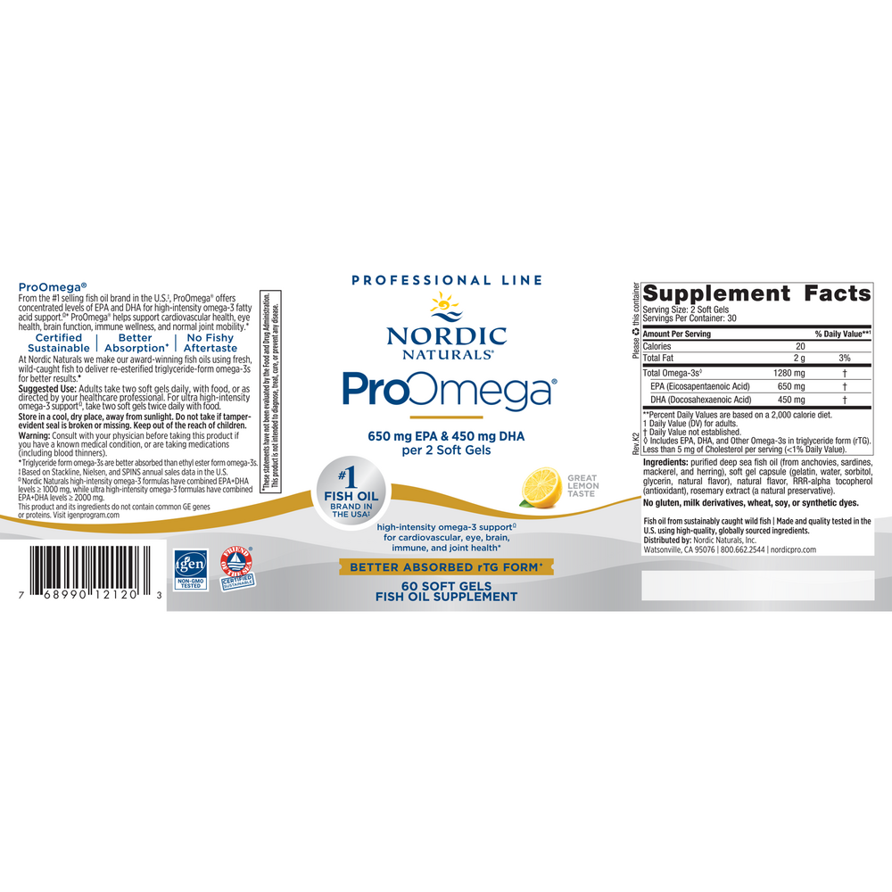 Nordic Naturals ProOmega Lemon — view 2