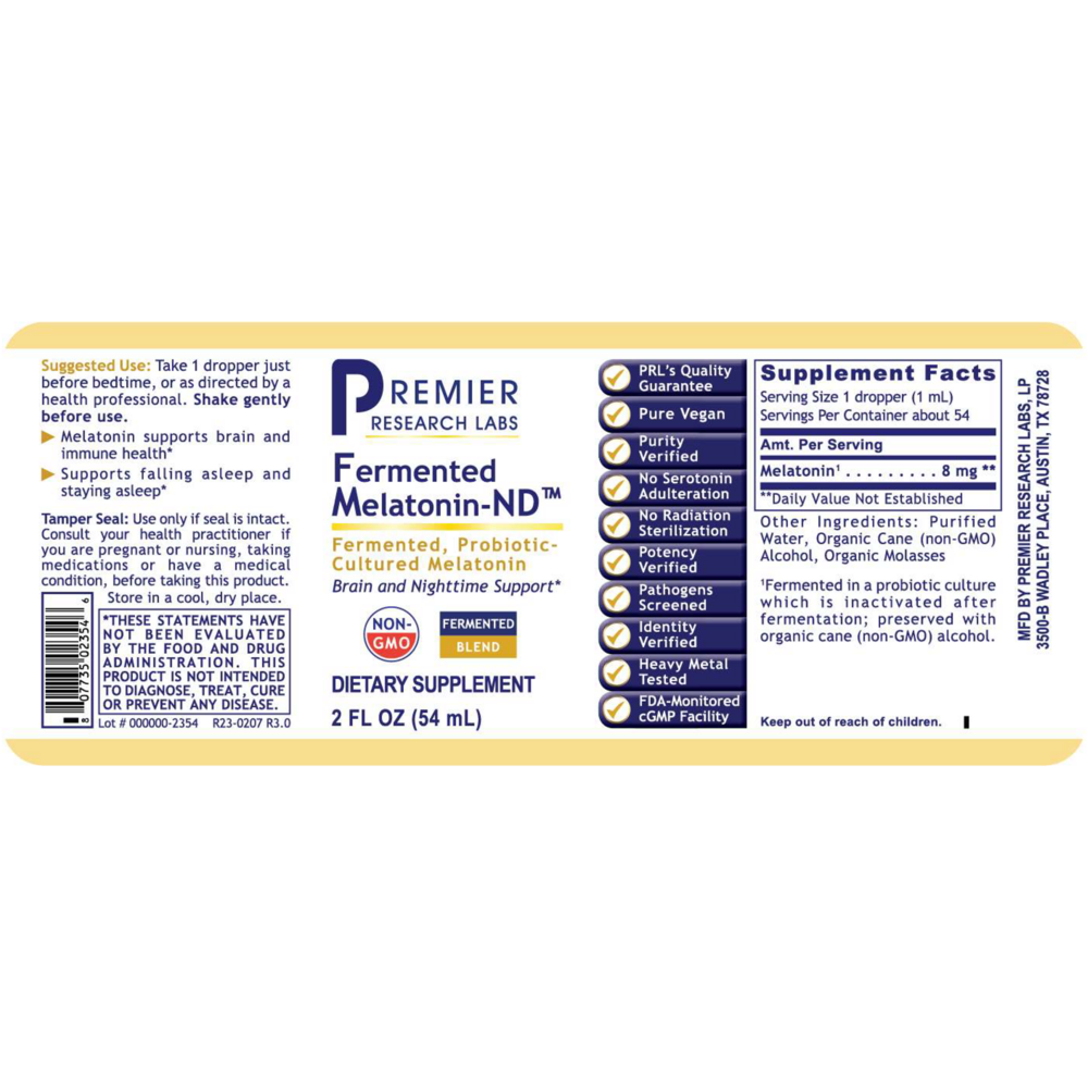 Premier Research Labs Fermented Melatonin-ND™ — view 2
