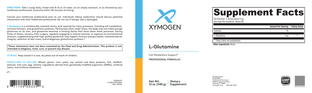 Xymogen L-Glutamine (Cellular Support) — view 2